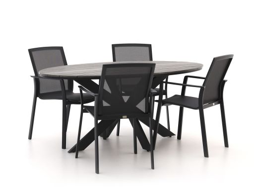 Bellagio Dranera/Fidenza oval 180 cm Gartenmöbel-Set 5-teilig stapelbar