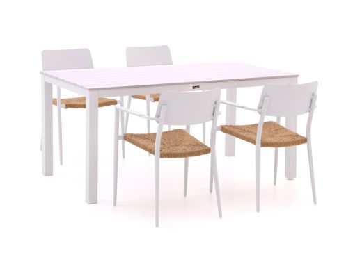 Bellagio Cino/Menzano 160 cm Gartenmöbel-Set 5-teilig stapelbar