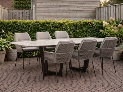 SUNS Punta/Palermo 240 cm Gartenmöbel-Set 7-teilig