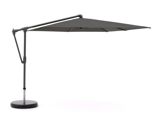 Glatz Sunwing Casa Ampelschirm 270x270 cm - Anthrazit -Aluminium - (155) (inkl. Shadowline Sonnenschirmständer) (inkl. Schutzhülle)