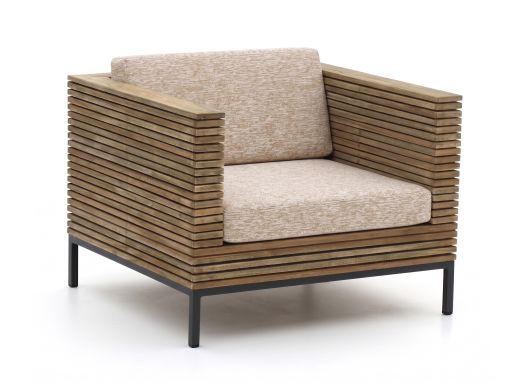 ROUGH-D Gartensessel - Old Teak Greywash, Taupe - Beige - Braun - Teakholz