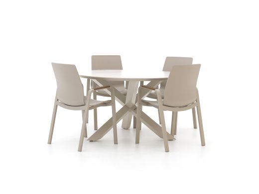 Hartman Flow/Lodola ø 130 cm Gartenmöbel-Set 5-teilig