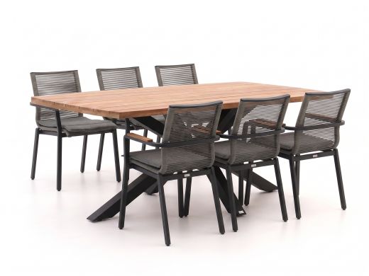 Bellagio Marudo/Induno Deens Ovaal 220cm dining tuinset 7-delig stapelbaar
