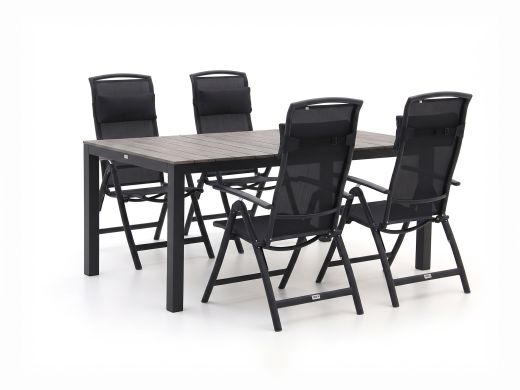 Forza Capri/Fidenza 160 cm Gartenmöbel-Set 5-teilig verstellbar