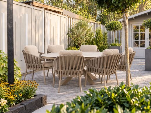 Tierra Outdoor Nuri/Oblong 220 cm Gartenmöbel-Set 7-teilig