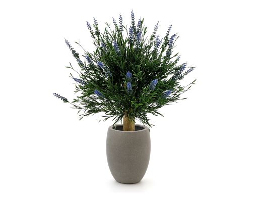 Designplants/Luca Lifestyle Lavendel Kugel Kunstpflanze (h:60 cm) mit Grigio Tall Balloon Blumentopf