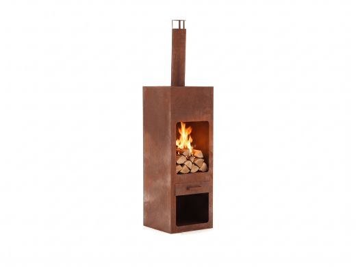 RedFire Jersey XXL Kamin 45x45x186 cm - Rost
