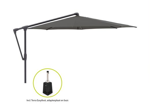 Glatz Sunwing Casa Ampelschirm ø 330 cm - Anthrazit (155) (inkl. Terra Easyfoot) (inkl. Schutzhülle)