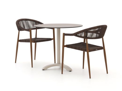 Manifesto Belpasso/Lisio ø 80 cm Gartenmöbel-Set 3-teilig stapelbar