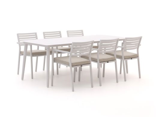 Bellagio Rumo/Sora 220 cm Gartenmöbel-Set 7-teilig Stapelbar