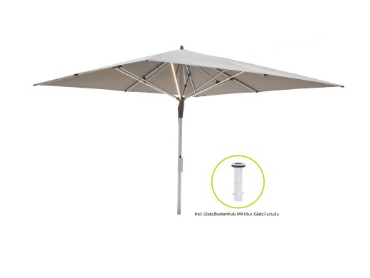 Glatz Fortello LED Sonnenschirm 400x400 cm