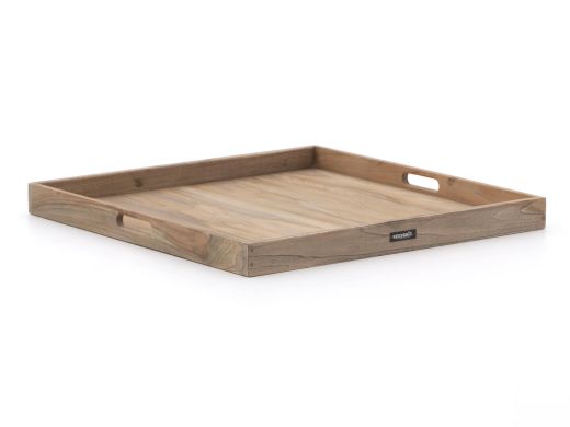 ROUGH-X Tablett 80x80 cm - Old Teak Greywash