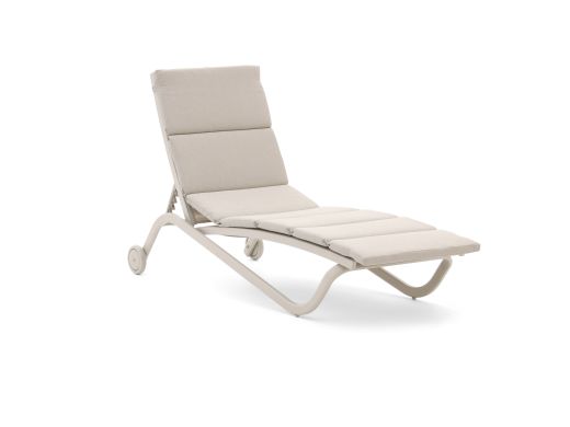 Bellagio Valpiana Gartenliege mit Rad stapelbar/verstellbar