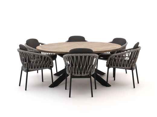 Bellagio Cupello/ROUGH-Y ø 180 cm Gartenmöbel-Set 7-teilig