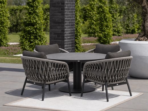 Bellagio Cupello/La Fonte ø 150 cm Low Dining Gartenmöbel-Set 5-teilig