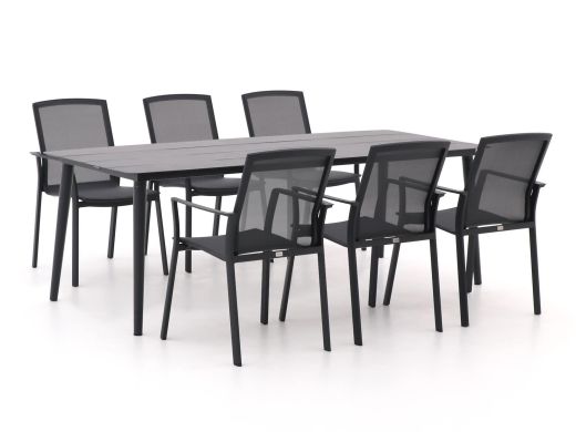 Bellagio Dranera/Sora 220 cm Gartenmöbel-Set 7-teilig stapelbar