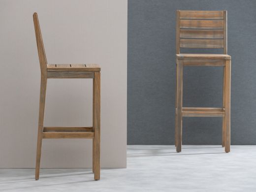 ROUGH-S Barhocker Outdoor (mit Rückenlehne)