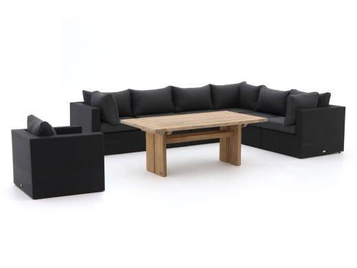 Forza Barolo/ROUGH-L Gartentisch Lounge-Set 8-teilig