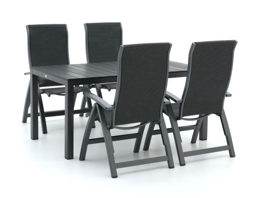 Bellagio Fermo/Fidenza 160 cm Gartenmöbel-Set 5-teilig verstellbar