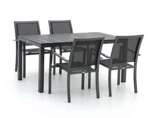 Bellagio Anzio/Fidenza 160 cm Gartenmöbel-Set 5-teilig stapelbar