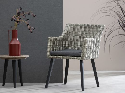 Manifesto Matese Gartenstuhl - Grau - Anthrazit - Polyrattan