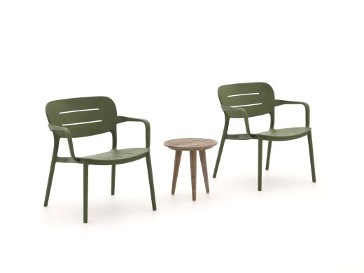 Forza Pazzia/ROUGH-K Balkonmöbel-Set 3-teilig