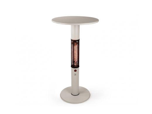 Monti HeatLine Vibe Bartisch mit Heizstrahler 1500 W ø 60 cm (h: 110 cm) - Beige