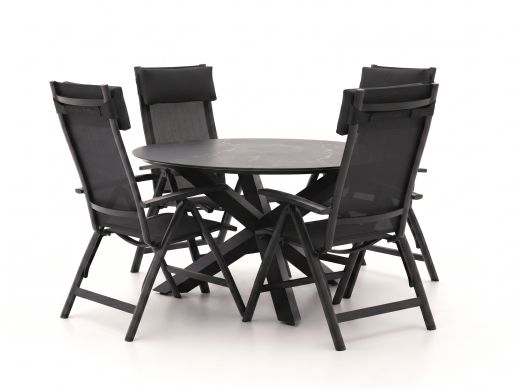 Bellagio Lugo/Lodola ø 130 cm Gartenmöbel-Set 5-teilig verstellbar