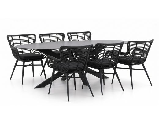 Intenso Asti/Furato ellips 200cm dining tuinset 7-delig