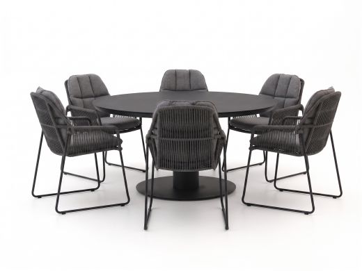 Tierra Outdoor Rivera/La Fonte ø 150 cm Gartenmöbel-Set 7-teilig