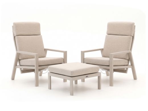 Manifesto Alzano Gartensessel verstellbar mit Gartenhocker