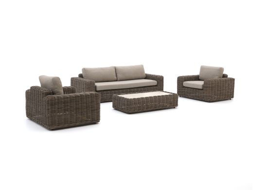 Intenso Segrino Sessel-Sofa Lounge-Set 4-teilig