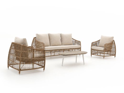 Manifesto Ortello/ROUGH-K Sessel-Sofa-Lounge-Set 4-teilig 5-Sitzer