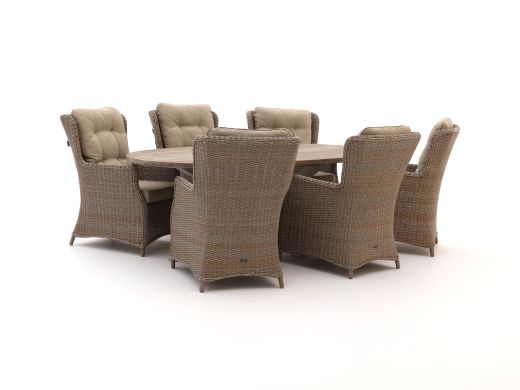 Intenso Milano/ROUGH-Y 240 cm Gartenmöbel-Set 7-teilig