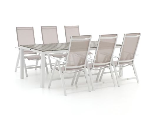 Bellagio Avenza/Fidenza 220 cm Gartenmöbel-Set 7-teilig verstellbar