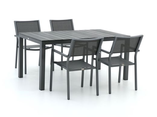 Bellagio Roma/Fidenza 160 cm Gartenmöbel-Set 5-teilig stapelbar