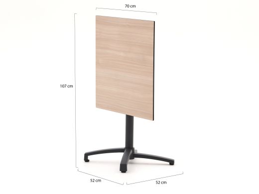 Bellagio Canzo Gartentisch klappbar 70x70x73 cm - Kunststoff