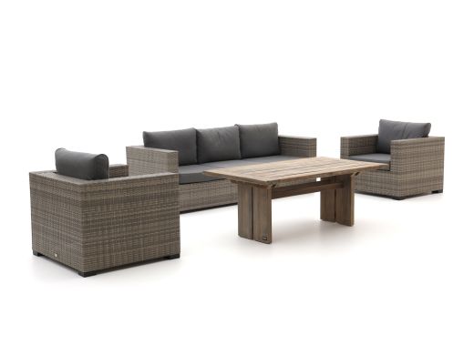 Forza Giotto/ROUGH-L 160 cm Esstisch Lounge-Set 4-teilig