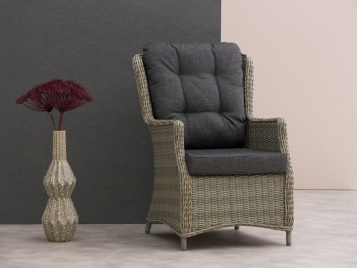Intenso Milano Dining Gartensessel - Grau - Anthrazit - Polyrattan