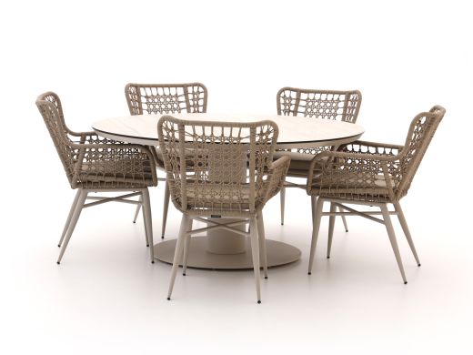 Intenso Busso/La Fonte ø 150 cm Gartenmöbel-Set 6-teilig