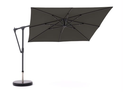 Glatz Sunwing Casa Ampelschirm 270x270 cm - Anthrazit -Aluminium - (155) (inkl. Shadowline Sonnenschirmständer) (inkl. Schutzhülle)