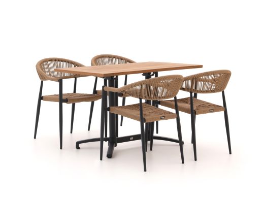 Manifesto Belpasso/Canzo 120 cm Gartenmöbel-Set 5-Teilig Stapelbar inklapbaar