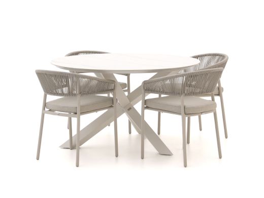 Bellagio Nova Siri/Lodola ø 130 cm Gartenmöbel-Set 5-teilig stapelbar