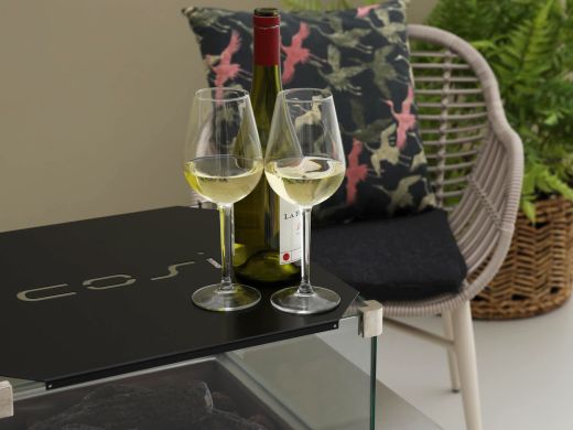 Cosi Coverplate Glas Set Size M - Black