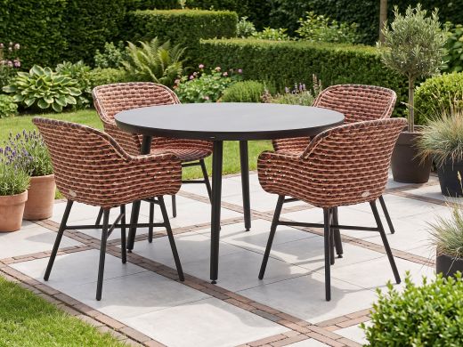 Hartman Delphine/Sophie Studio ø 128 cm Gartenmöbel-Set 5-teilig