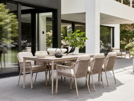 Tierra Outdoor Liv/Elegante 219 cm Gartenmöbel-Set 7-teilig stapelbar
