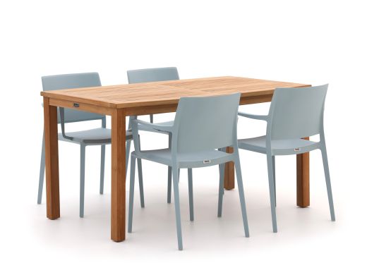 Forza Sile/Liverpool 145 cm Gartenmöbel-Set 5-teilig stapelbar