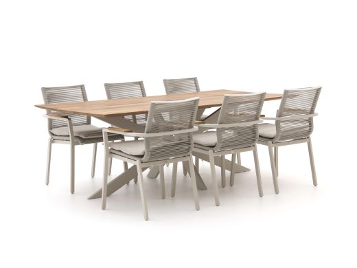 Bellagio Marudo/Furato 220 cm Gartenmöbel-Set 7-Teilig Stapelbar