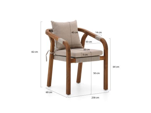 Bellagio Perzano Gartenstuhl stapelbar