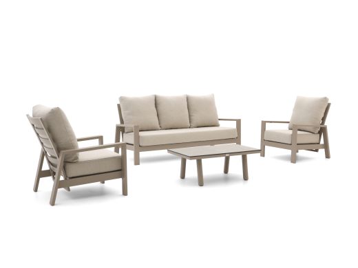 Tierra Outdoor Musone Sessel-Sofa Lounge-Set 4-teilig 5-Sitzer verstellbar